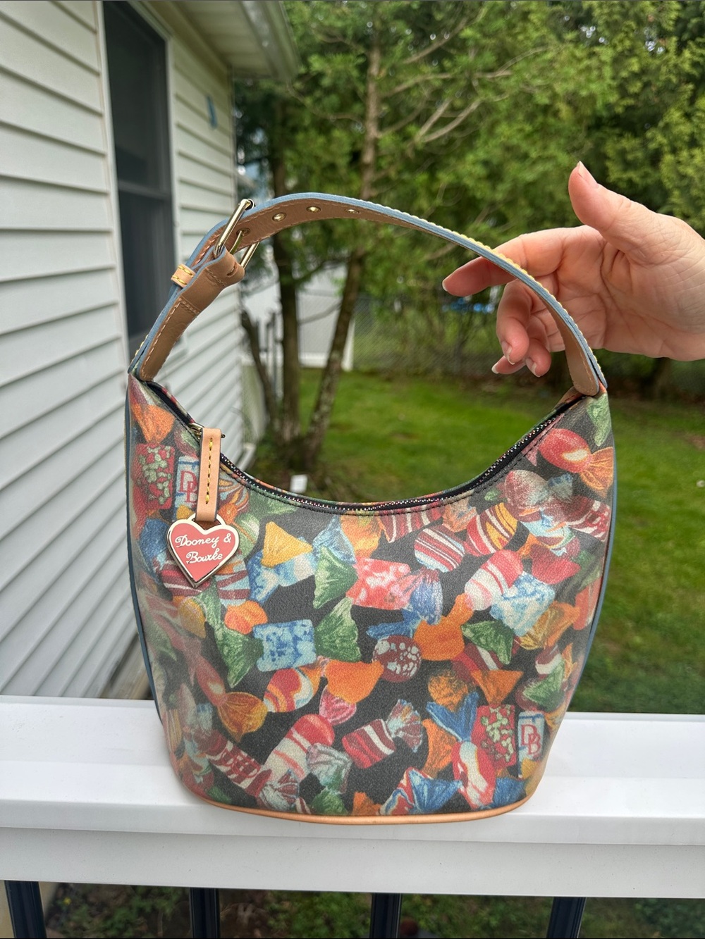 Dooney & Bourke retired candy print bucket bag